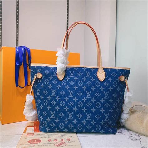 louis vuitton epi denim neverfull replica